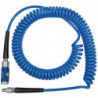Tuyau spirale PU bleu raccord de sécurité et bouchon NW74 10x65mm 7,5m RIEGLER