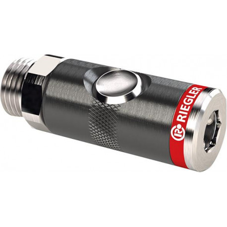 Raccord de sécurité DN 7,4 mm, filetage intérieur filetage AG G3/8 RIEGLER
