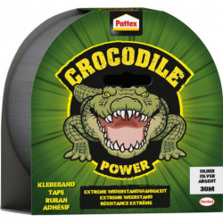 Ruban adhésif Pattex Crocodile argent 10m (Par 8)