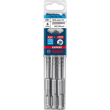 Foret perforateur SDS-plus 7x 6x100x165mm 10St EXPERT Bosch
