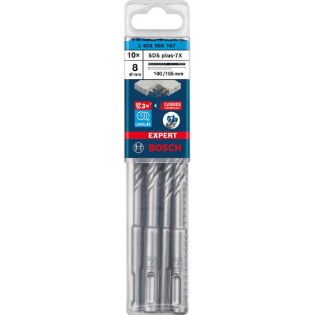 Foret perforateur SDS-plus 7x 8x100x165mm 10St EXPERT Bosch