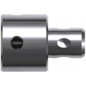 Adaptateur avec support Quick-In pour carotteuses avec queue Weldon 19 mm (3/4 ") avec 1 tige d'éjection