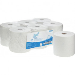 Rouleau de serviettes Scott CONTROL / blanc (Par 6)