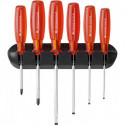 Set Tournevis 6-unités Fente PH im support mural Multicraft PB Swiss Tools