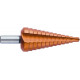 Foret étagé universel à goujure droite, revêtement TiN, Long. de l'étage : 4 mm, Long. totale 98 mm, Ø queue h8 : 12 mm