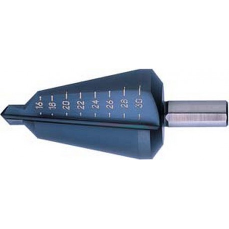 Foret perce-tôle de précision, acier rapide, revêtement TiAIN, Capacité de perçage : 3-14 mm, Taille 1, Long. totale 58 mm, Long. de la queue : 20 mm