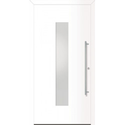 Metallhaustür Home RAL9016 Satinato weiß B1100mm H2100mm DIN li.RC2 n.DIN EN1627