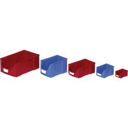 Boîtes de rangement ouvertes L167/140xl104xH76mm PE rouge LOCKWEILER (Par 42)