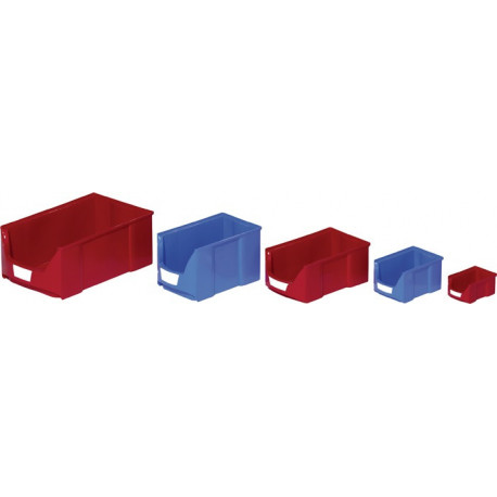 Boîtes de rangement ouvertes L229/200xl148xH122mm PE rouge LOCKWEILER (Par 25)