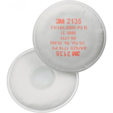 Filtre a&nbsp; particules rond 2135 EN 143:2000 P3 pour 4000370675.-680. -690.-691 3M