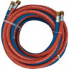 Tuyau de gaz autogène L.30m ID 6/9mm Epaisseur .5/3.5mm bleu/rouge