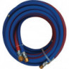 Tuyau de soudage autogène jumelé longueur 30 m D. intérieur 6/6 mm épaisseur du mur 9/9 mm bleu/rouge