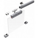Système coulissant 73 80kg 1700mm EV1 anodisé.GLT 8/10mm complète.