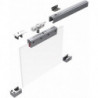 Système coulissant 73 80kg 2500mm EV1 anodisé.GLT 8/10mm complète.