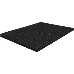 Tapis de protection de bâtiment l. 1,25 m L. 10 m épaisseur 8 mm noir caoutchouc granulé sans insert tissé
