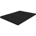 Tapis de protection de bâtiment l. 1,25 m L. 10 m épaisseur 10 mm noir caoutchouc granulé sans insert tissé