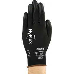 Gant HyFlex® 48-101 Taille 9 noir EN 388 PSA II Nyl.m.PU ANSELL (Par 12)