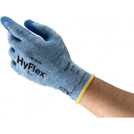 Gant HyFlex® 11-920 Taille 9 bleu EN 388 PSA II Nyl.m.Nitril ANSELL (Par 12)