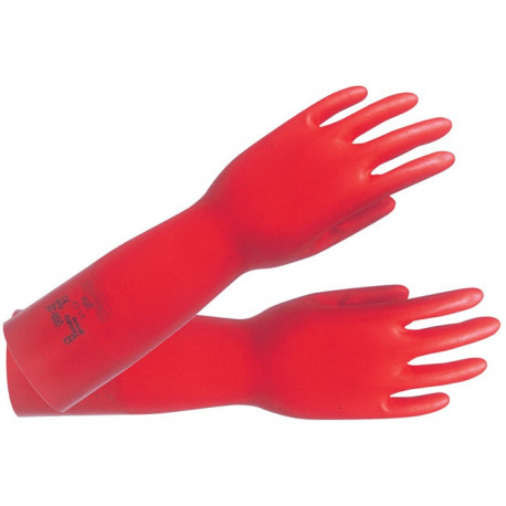 Gant de protection chimique AlphaTec Sol-Vex 37-900 Taille 8 rot EN 388.EN 374.ISO 9001 (Par 12)