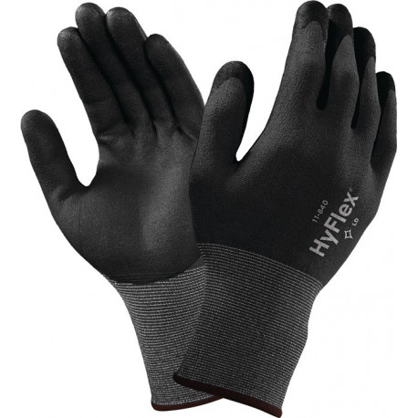 Gant HyFlex 11-840 Taille 10 noir/gris Nylon-Spandex EN 388 Kat.II (Par 12)