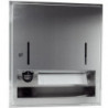 Distributeur d'essuie-tout pliant CWS 300 en acier inoxydable avec serrure UP avec distributeur de savon
