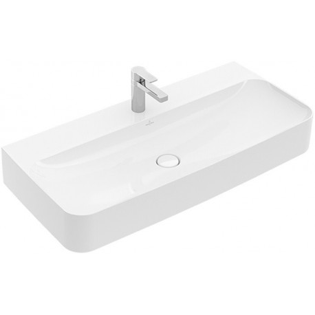 Lavabo V&B FINION trop-plein couvert ViFlow 1000x470mm poncé we C+