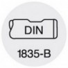 Fraise à rainurer extra courte, type N, en acier à coupe rapide à 8% de cobalt, sans revêtement, Ø d1 - e8 : 10,0 mm, Long. totale l1 63 mm