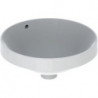 Lavabo à encastrer VariForm rond d: 400mm sans trou de robinetterieavec trop plein blanc KT
