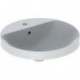 Lavabo à encastrer VariForm rond d: 480mm avec trou pour robinetavec trop plein blanc