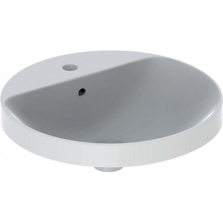 Lavabo à encastrer VariForm rond d: 480mm avec trou pour robinetavec trop plein blanc