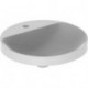 Lavabo à encastrer VariForm rond d: 480mm avec trou pour robinet sans trop plein blanc