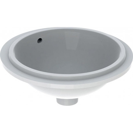 Lavabo sous plan VariForm rond d: 330mm sans trou de robinetterieavec trop plein blanc KT