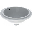 Lavabo sous plan VariForm rond d: 330mm sans trou de robinetterieavec trop plein blanc KT