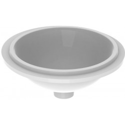 Lavabo sous plan VariForm rond d: 330mm sans trou de robinetterie sans trop plein blanc KT