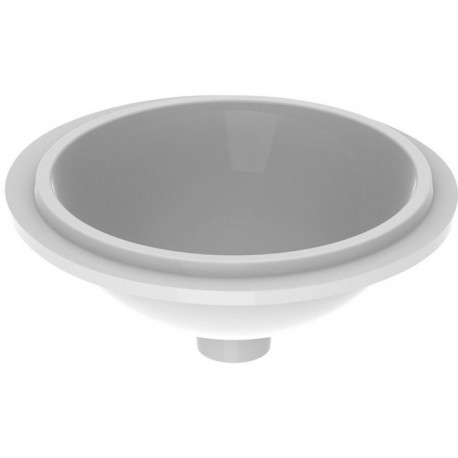 Lavabo sous plan VariForm rond d: 330mm sans trou de robinetterie sans trop plein blanc KT