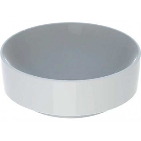 Lavabo VariForm rond d: 400mm sans trou de robinetterie sans trop plein blanc KT