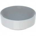 Lavabo VariForm rond d: 400mm sans trou de robinetterie sans trop plein blanc KT