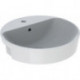 Lavabo semi-encastré Geberit VariForm rond d : 500mm avec trou pour robinet avec trop pleinwe