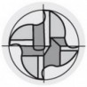Fraise cylindrique courte, type N, en acier à coupe rapide à 8% de cobalt, sans revêtement, Ø d1 - k10 : 18,0 mm, Long. totale l1 92 mm
