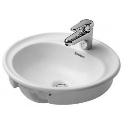 Lavabo à encastrer DURAVIT MANUAavec trop plein plage de robinettrie d: 480mm 1 trou de robinetterie blanc