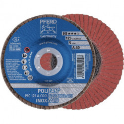 Disque à lamelles POLIFAN A-COOL SG INOX+ALU D. 125 mm granulation A-80 conique (Par 10)