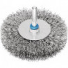 Brosse plate RBU 8015/6 INOX 0.30 D. 80 mm 6 mm épaisseur de fil 0.3 mm VA 15 mm