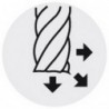 Fraise d'ébauche courte, type NR, en acier à coupe rapide à 5% de cobalt, sans revêtement, Ø d1 - k12 : 20,0 mm, Long. totale l1 104 m