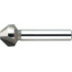 Fraise conique 90°, à chanfreiner et ébavurer, en carbure, Ø nominal : 12,4 mm, Plus petit Ø 2,8 mm, Long. totale 56 mm, queue Ø 8 mm
