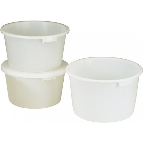 Bac plastique 65l polyéthylène haute densité blanc avec poignées encastrées D.590mm H.330mm CRAEMER