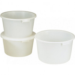 Bac plastique 85l polyéthylène haute densité blanc avec poignées encastrées D.628mm H.385mm CRAEMER