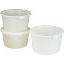 Bac plastique 85l polyéthylène haute densité blanc avec poignées encastrées D.628mm H.385mm CRAEMER
