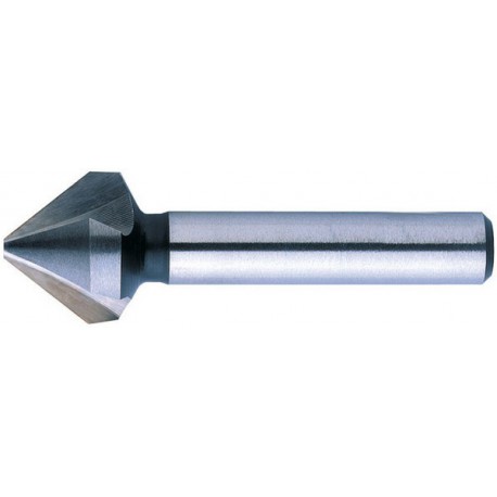 Fraise conique 75°, à chanfreiner et ébavurer, Ø nominal : 6,3 mm, Plus petit Ø 1,6 mm, Long. totale 45 mm, queue Ø 5 mm