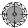 Fraise pour rainures en T - une taille, Ø x Larg. : d1h 11 x b e8 : 32,5 x 6,0 mm, Long. totale l1 71 mm, pour clavette-disque 6,0 x 13 mm