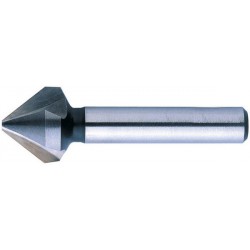 Fraise conique 75°, à chanfreiner et ébavurer, Ø nominal : 25,0 mm, Plus petit Ø 5,2 mm, Long. totale 69 mm, queue Ø 10 mm